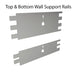 Stainless steel mounting brackets and support rails for installing the Sunstone SWC6SPF 6-inch wall spacer.