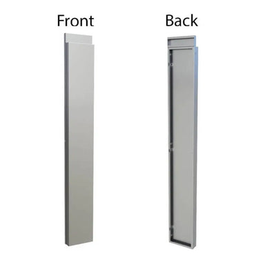 Profile view of Sunstone SWC6SPF 6-inch wide spacer panel for filling gaps in full-height wall cabinet runs.