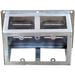 Back view of Sunstone VENT-GBOX island vent panel showing the mounting frame for stone or brick installations.