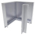 Exploded view of the Sunstone SCC31BP90 31-inch stainless steel corner back panel kit showing the inner frame and front corner panel component.