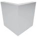Front exterior view of a Sunstone 31-inch 90-degree corner back panel with a seamless 304 stainless steel finish for outdoor kitchen islands.