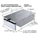 Sunstone SUNCP-FYER stainless deep fryer insert with labeled dimensions and measurements for width, depth, height, and vent opening.