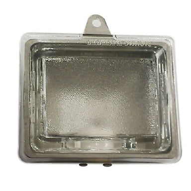 Sunstone P-LightKit grill light kit with halogen bulb, stainless housing and clear lens cover, replacement BBQ grill light assembly on white background.