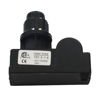 Sunstone P-SBignitor double burner ignitor, AAA battery push-button spark igniter module for BBQ grills, black housing with knob.