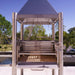Tagwood BBQ BBQ02SS SS304 grill front view with adjustable grate and crank wheel