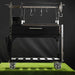 Tagwood BBQ03SI Santa Maria 4-zone charcoal grill front view with adjustable grate system