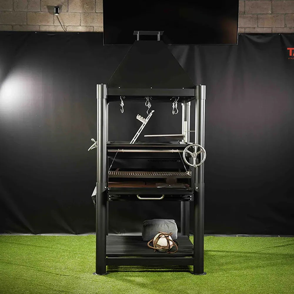 Tagwood BBQ BBQ12SI Argentine Santa Maria grill with adjustable grates and ember tray