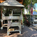 Tagwood BBQ03SS Mini Santa Maria grill outdoor kitchen setup with chimney hood and wood storage