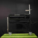 Tagwood BBQ18SI Argentine grill side view showing adjustable height grill mechanism