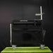 Tagwood BBQ18SI Argentine grill side view with height-adjustable grate crank