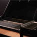 Tagwood BBQ18SI grill cooking grate close-up with firebrick base and lid open