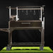 Tagwood BBQ23SS XL Santa Maria grill front studio view with hanging hooks and crank system
