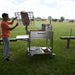 Tagwood BBQ33SS Argentine clamp grill stainless steel product view with firebox and clamp grate