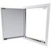 Sunstone TEX-16SD 16-inch reversible access door opened, showing hinge side and removable frame for left or right swing install.