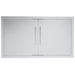 Sunstone TEX-DD36 36" double access doors in 304 stainless steel, flush-mount outdoor kitchen cabinet doors with long handles.