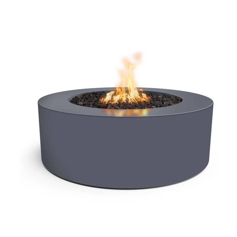 The Outdoor Plus Unity Round Fire Pit Smooth Gray Finish