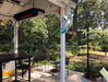 Outdoor pavilion featuring remote-operated SunStar 50N10-SGL1560 heaters for effortless temperature control.