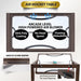 Infographic showcasing the air hockey configuration of the Freetime Fun Transformer 4-in-1 Multi-Game Table. The image details the white arcade-level high-powered air blower surface with slick poly coating, an integrated abacus score keeper, and heavy-duty locking brackets used for flipping the table.