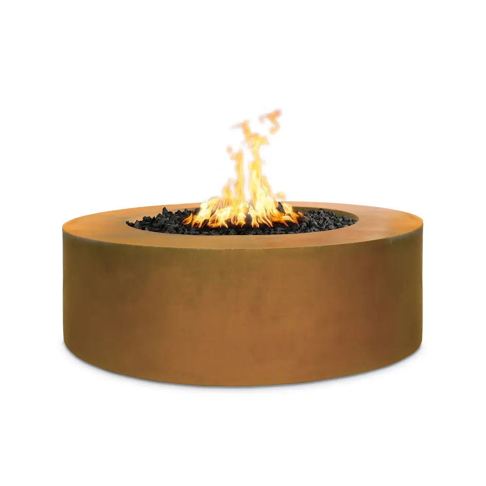 The Outdoor Plus Unity Fire Pit – 24" Tall Round Design Corten Steel
