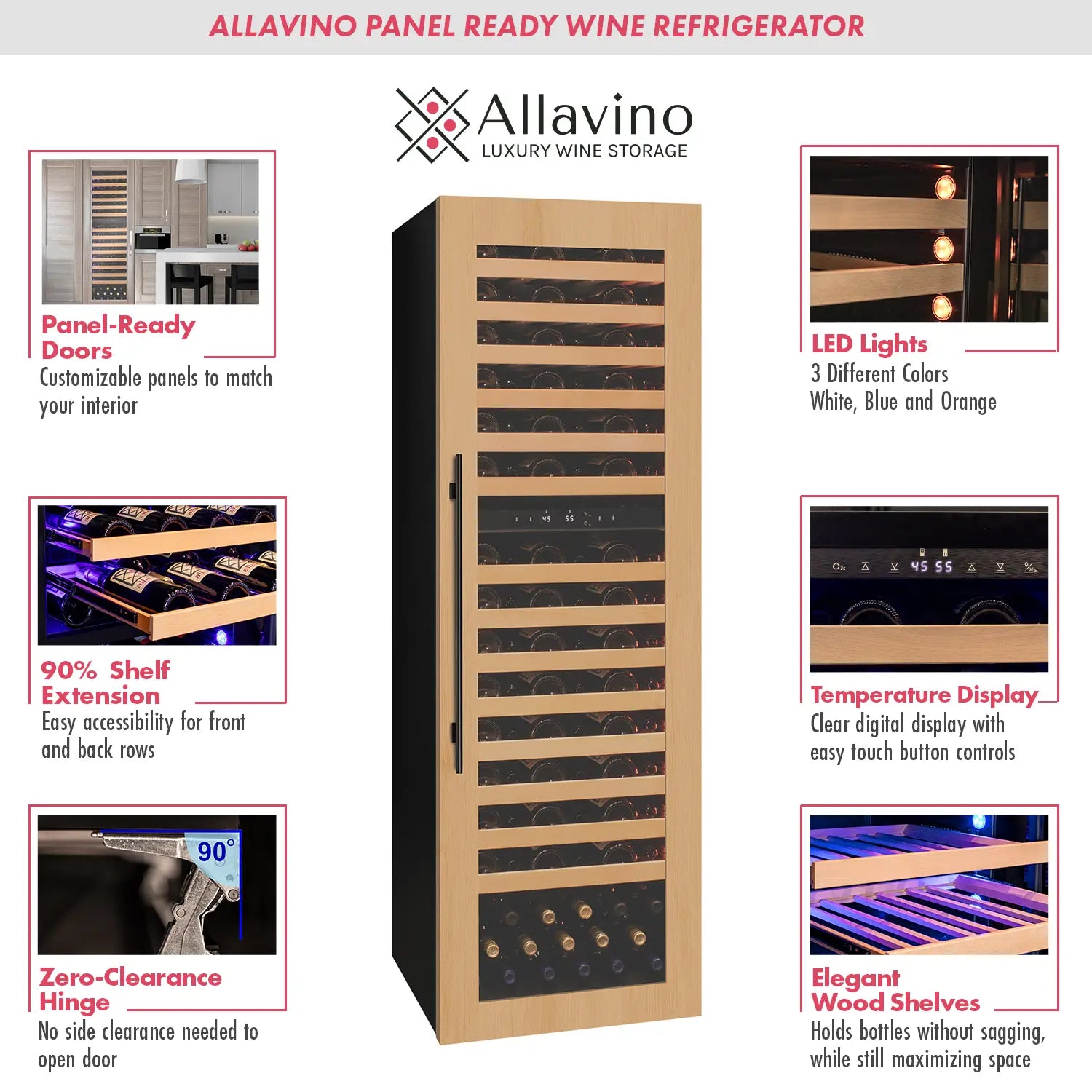 VCWR 70" Tall Wine Refrigerator Features