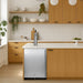 Kegco 24" Single Tap ADA Kegerator built into a modern kitchen island with stainless steel front and draft tower