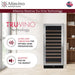  Lifestyle setting featuring an Allavino Reserva wine refrigerator in a contemporary home, highlighting its Tru-Vino technology engineered for ultra-low vibrations and quiet operation.