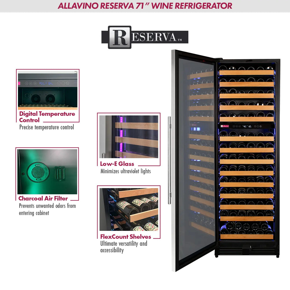Allavino VSW 71" Tall Wine Refrigerator More Features