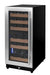 Allavino Reserva 15" dual-zone wine refrigerator, stainless steel trim, left hinge, 30 bottles.