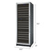 Allavino VSWR17 Series, Dual Zone Model as Example Left Hinge Dimensions