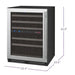Allavino VSWR56 Dimensions using Dual Zone Left Hinge in SS Model as Example