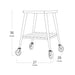 WPPO Infinity 50 wheeled trolley cart dimension diagram showing 36-inch height, 27-inch width, and 29-inch depth.