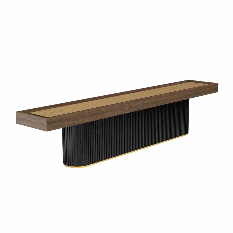 Deluxe Ribbed Shuffleboard Table by Arts Gameroom Walnut