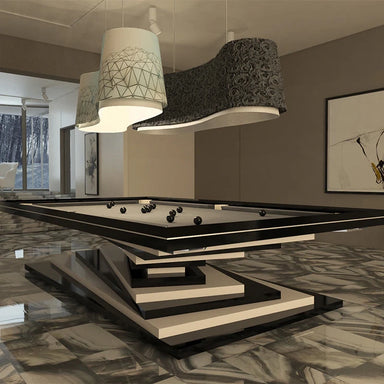 White Billiards Neavio luxury billiard table styled as a modern centerpiece