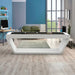 White Billiards Sofia pool table with sleek design and black felt in modern space