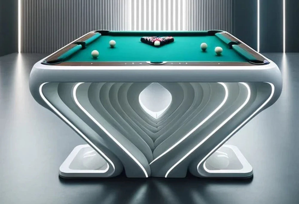 Stelva LED Slate Pool Table – Modern Luxury by White Billiards