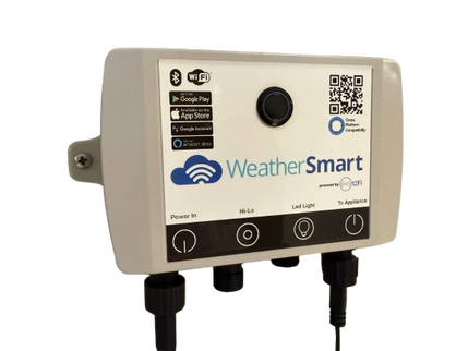 WiFi controller for Travertine TessaRai Square Fire/Water Bowl Kit with smart app control, Bluetooth and weather-resistant housing