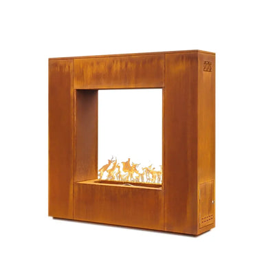 The Outdoor Plus Williams Fireplace – Corten Steel