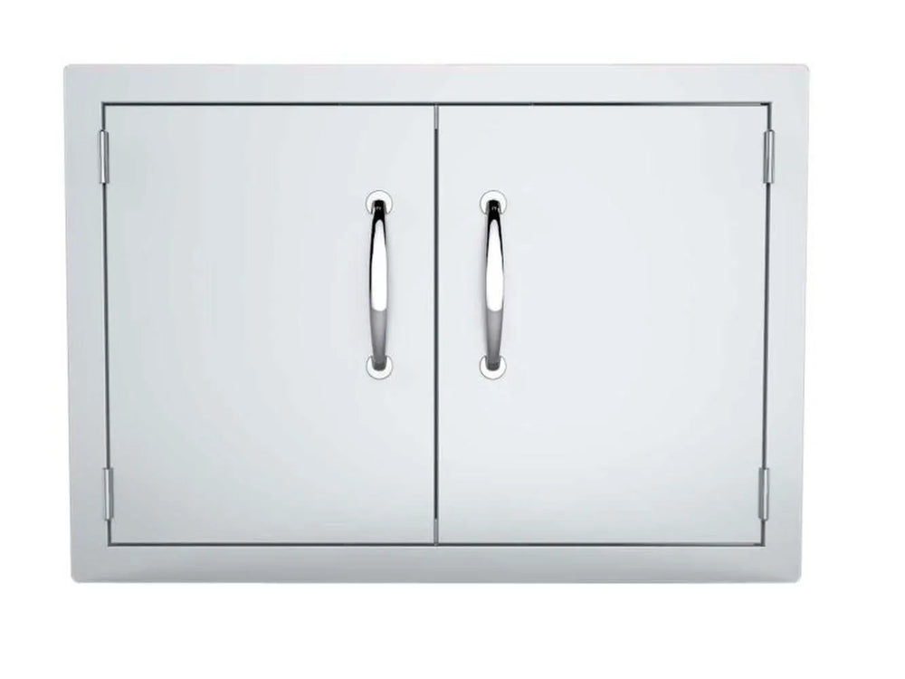 Sunstone A-DD30 double access door – flush 304 stainless steel, double hinged doors with polished handles for easy utility access.