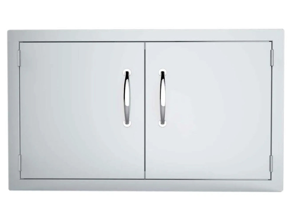 Sunstone A-DD36 36" double access door – flush-mount 304 stainless steel with two doors and polished handles.