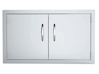 Sunstone A-DD36 36" double access door – flush-mount 304 stainless steel with two doors and polished handles.