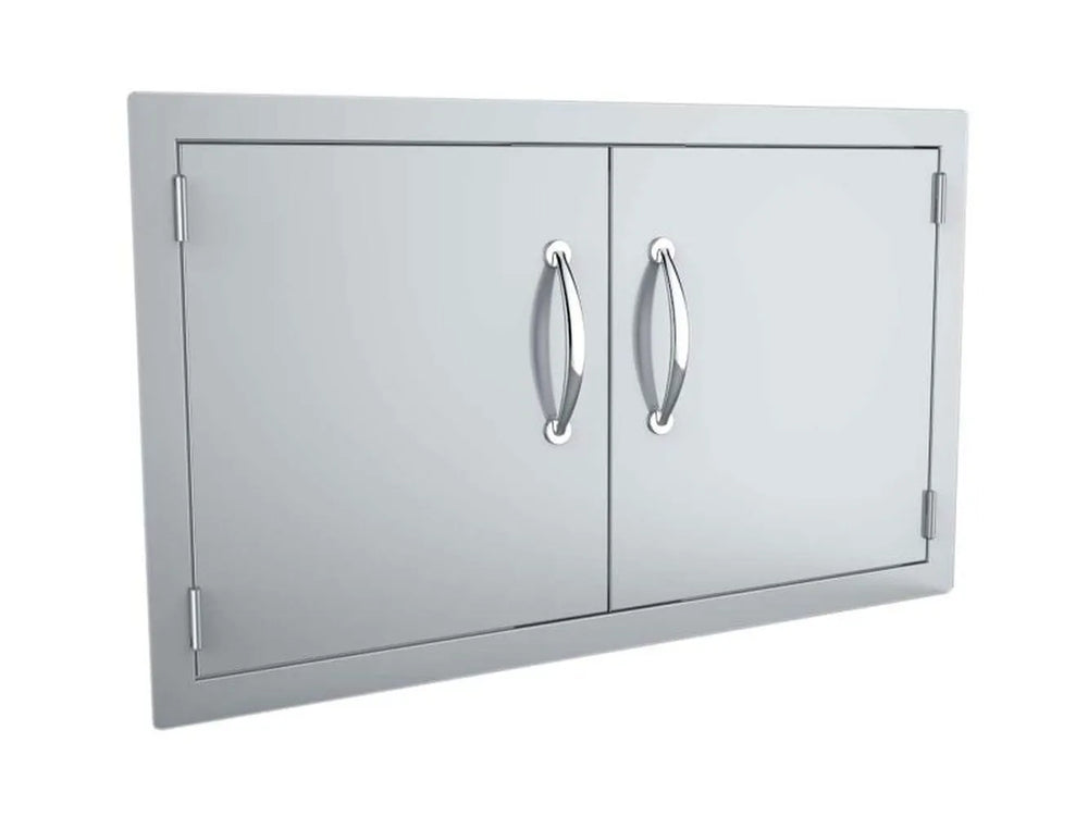 Sunstone A-DD36 double access door – shows the flush trim frame depth and handle profile from a 3/4 perspective.