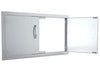 Sunstone A-DD36 partially open – demonstrates wide access opening and hinge/magnet placement.