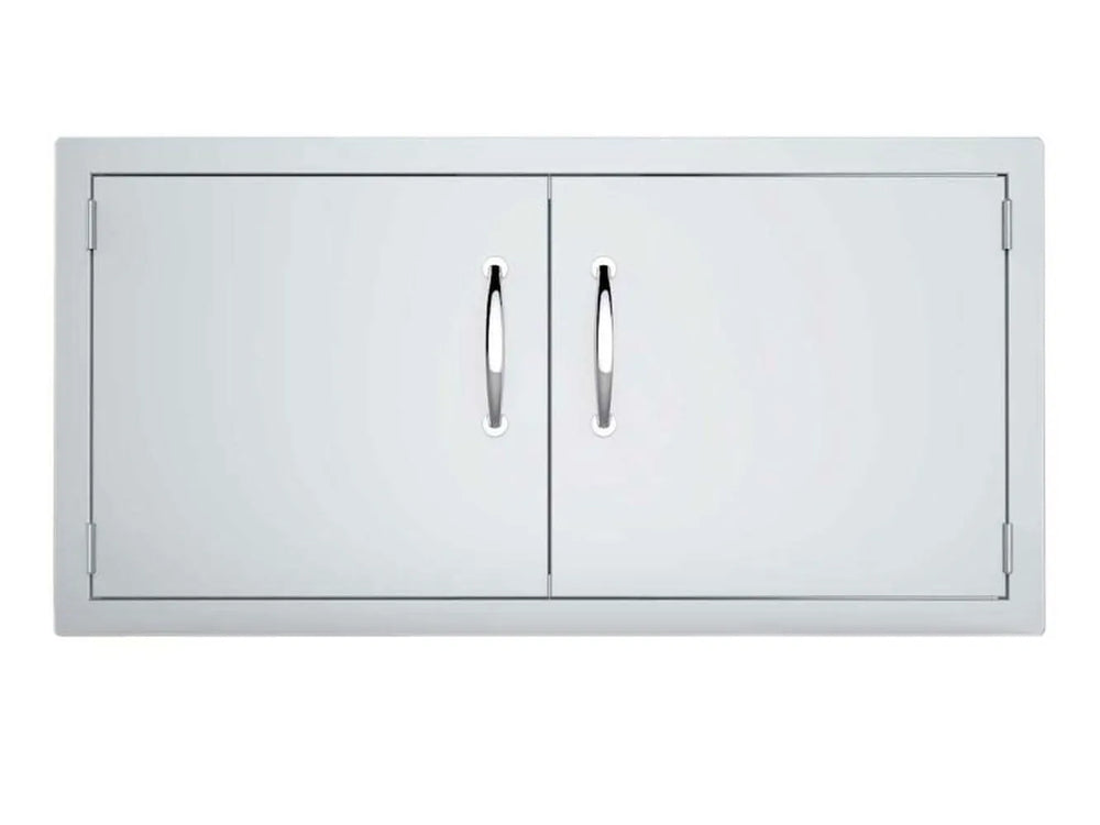 Sunstone A-DD42 42" double access door – flush-mount 304 stainless steel with two doors and polished handles.