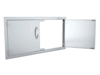 Sunstone A-DD42 partially open – shows the large access opening and hinge/magnet locations.