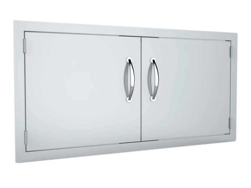 Sunstone A-DD42 double access door – 3/4 view showing the flush trim frame and handle profile.