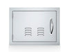 Sunstone A-DH1420-L 14" x 20" vented access door – left swing, 304 stainless steel flush-mount outdoor kitchen utility door with louvered vents.