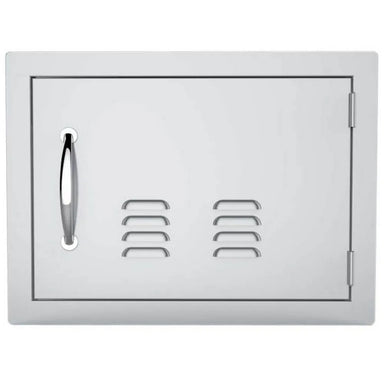 Sunstone A-DH1420 14" x 20" vented access door – right swing, 304 stainless steel flush-mount outdoor kitchen service door with louvered vents.