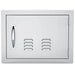 Sunstone A-DH1420 14" x 20" vented access door – right swing, 304 stainless steel flush-mount outdoor kitchen service door with louvered vents.