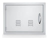 Sunstone A-DH1724-L 17x24 vented access door – left hinge, 304 stainless steel BBQ island service door with sleek handle and ventilation louvers.