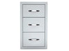 3-section combo face — top paper-towel holder compartment, middle drawer, bottom drawer.